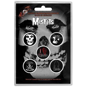 Misfits Skull Badge Set (Pack of 5)
