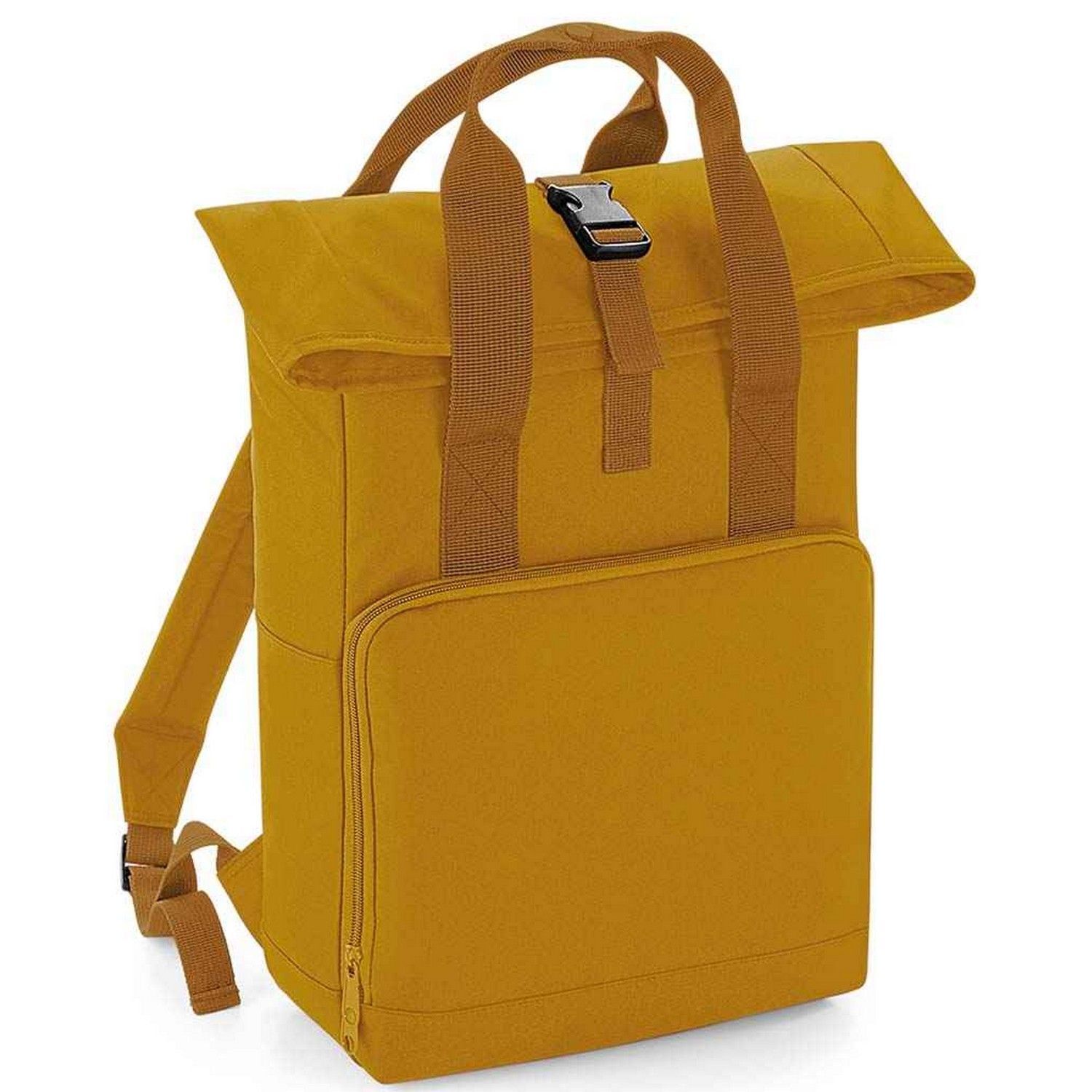 Bagbase Unisex Adult Roll Top Twin Handle Backpack - Mustard