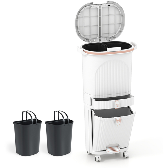 42L Kitchen Trash Can with Lid