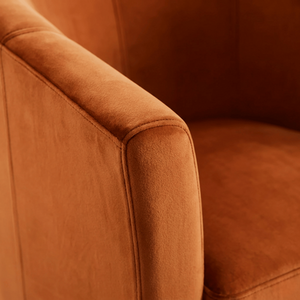 Rusty Orange Bedford Small Padded Curved Back Tub Chair shot 16028179