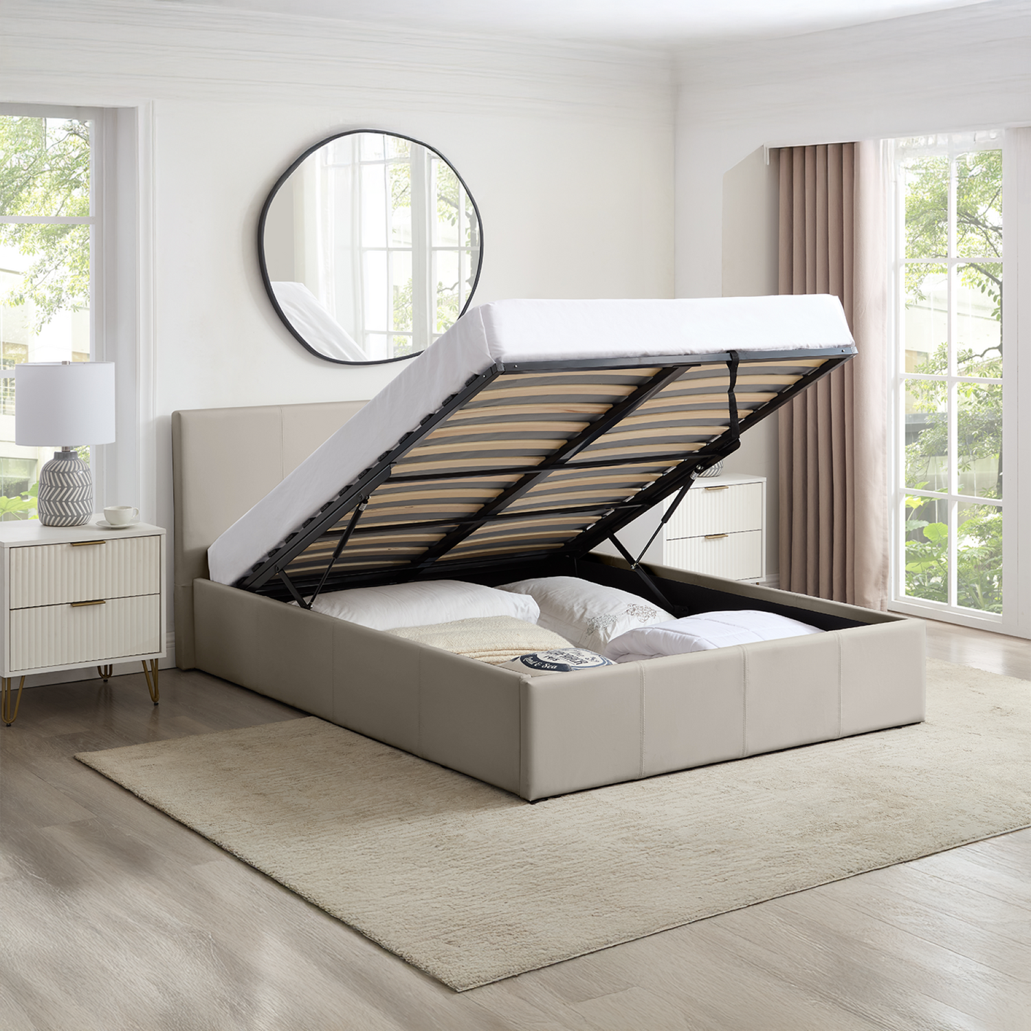Luna King Ottoman Storage Bed