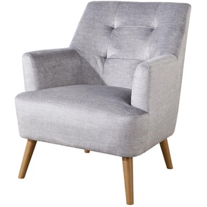 Silver Arta Modern Plush Accent Occasional Armchair shot 16121849