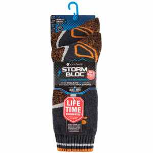 2 Pack Mens Heavy Duty Wool Blend Socks for Winter