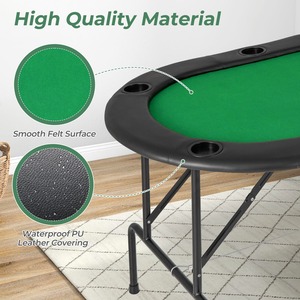 Folding 8-Player Poker Table