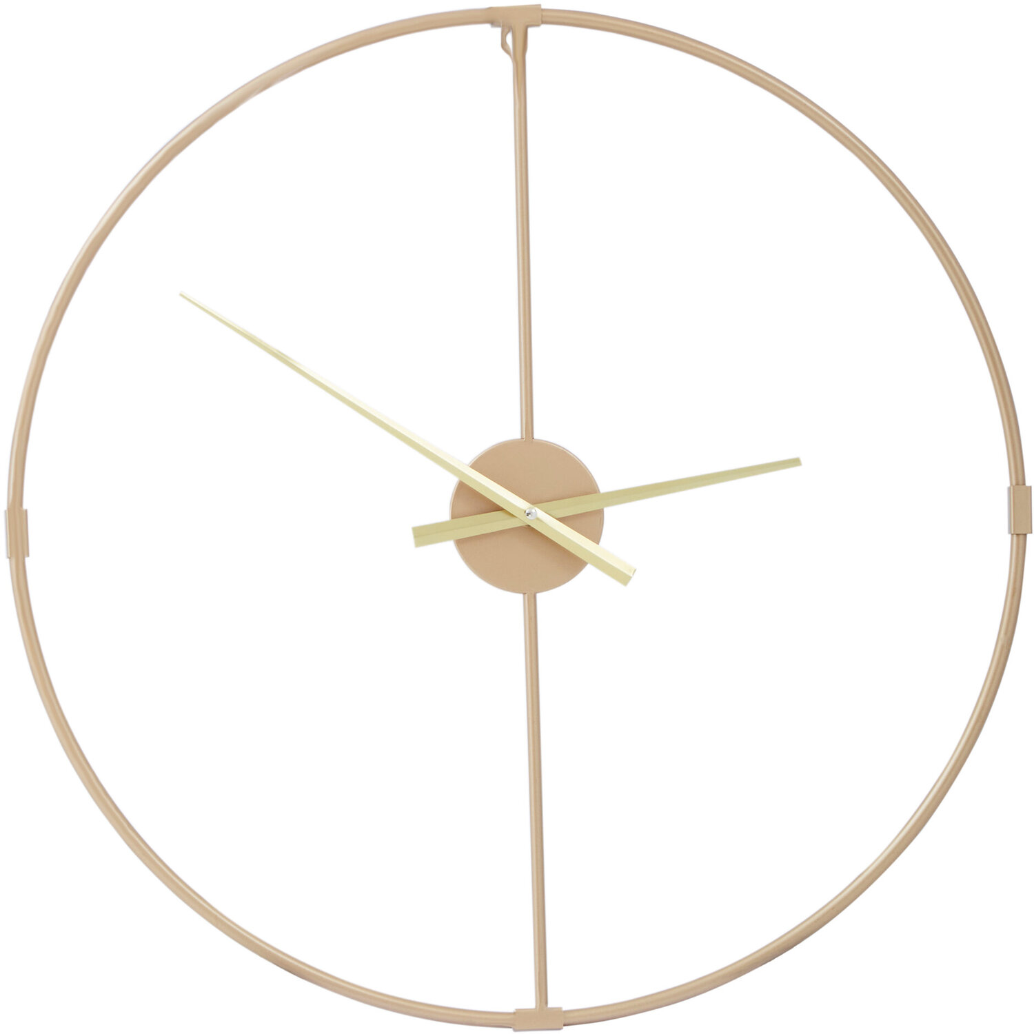 Interiors By Premier Beauly 60Cm Dia Metal Wall Clock With Gold Finish - Gold