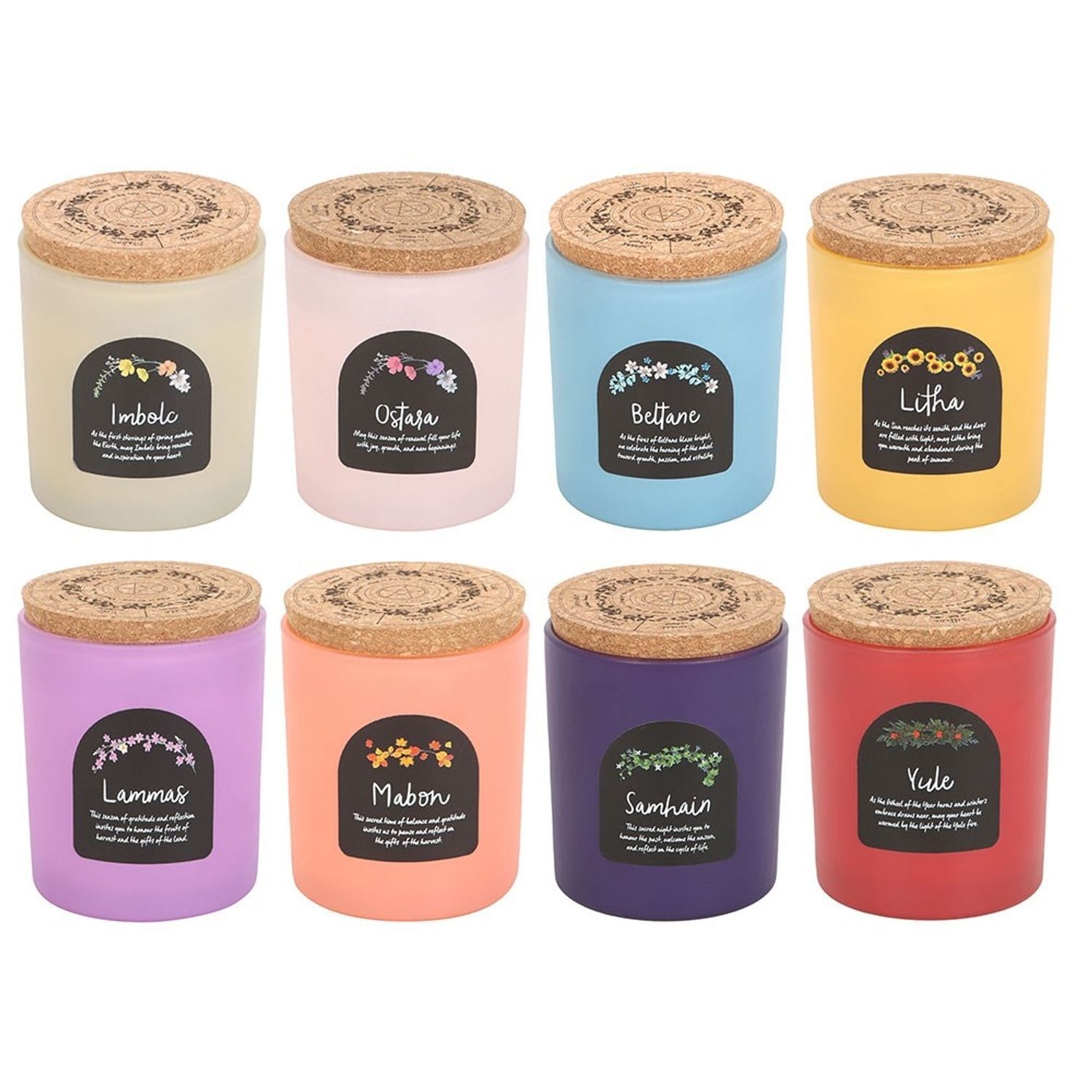 Something Different Wheel Of The Year Scented Candle Set (Pack Of 8) - Multicoloured