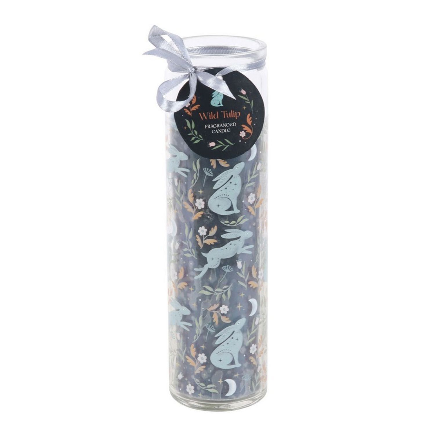  - Something Different Midnight Hare Wild Tulips Tube Candle Navy/transparent (One Size) - Image 3