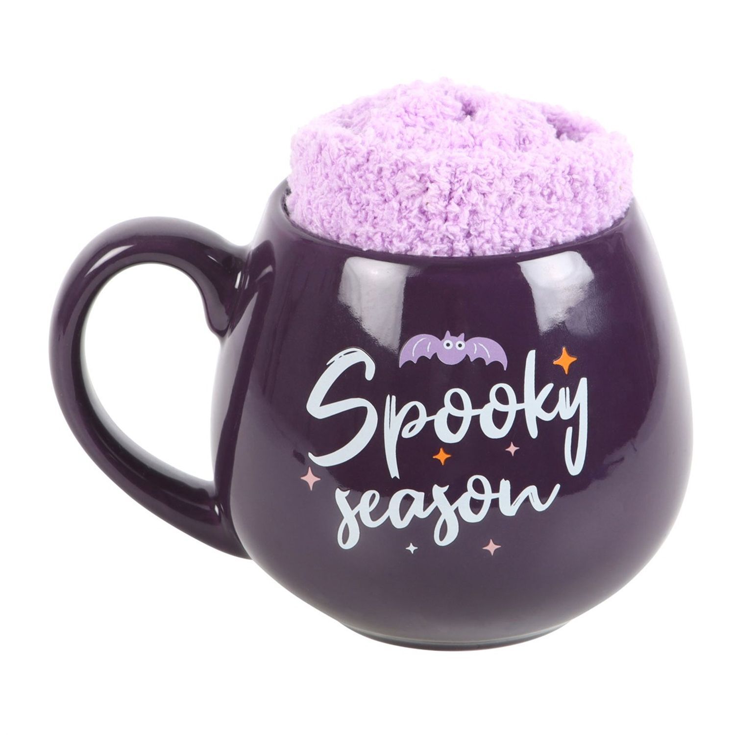 Something Different Spooky Season Mug And Sock Set - Purple/Lilac