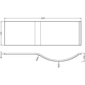 High-Quality White Acrylic Bath Panel for Straight Bathtubs