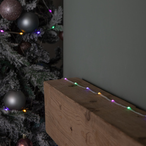 75m Light up Christmas Two Tone String Lights with 1000 Warm White & Multi-Coloured LEDs