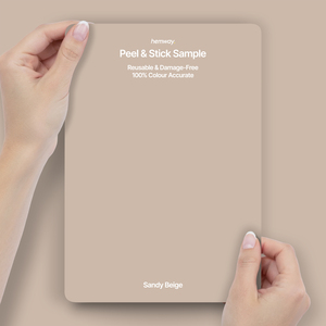 Hemway Interior Paint Sample, Sandy Beige, Peel & Stick Swatch