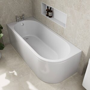 J Shaped Bath Side Panel - 1700 x 725mm