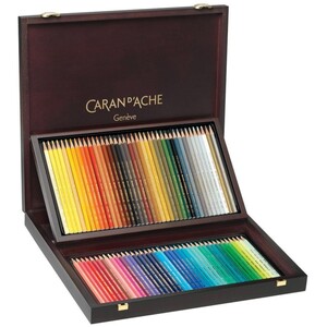 Prismalo Aquarelle 80 Water-Soluble Colour Pencils - Professional Artist Set in Wooden Box