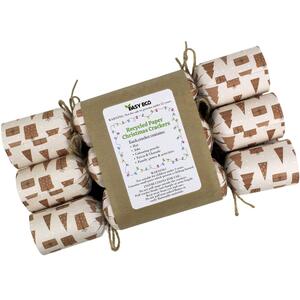 Easy Eco Plastic-Free Pink Gifts Christmas Crackers - Set of 6