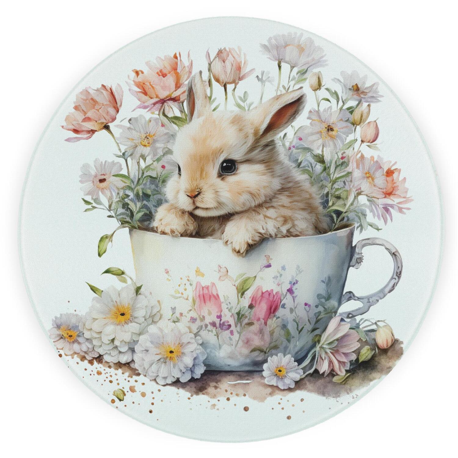 Image of Teacup Bunny Round Worktop Protector -&hellip;