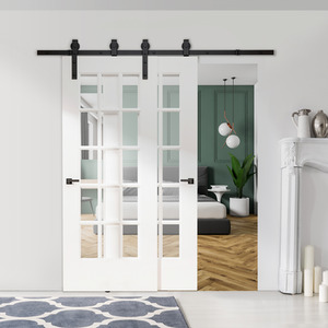 HOMCOM 6.6FT 200cm Sliding Barn Door Hardware Track Kit