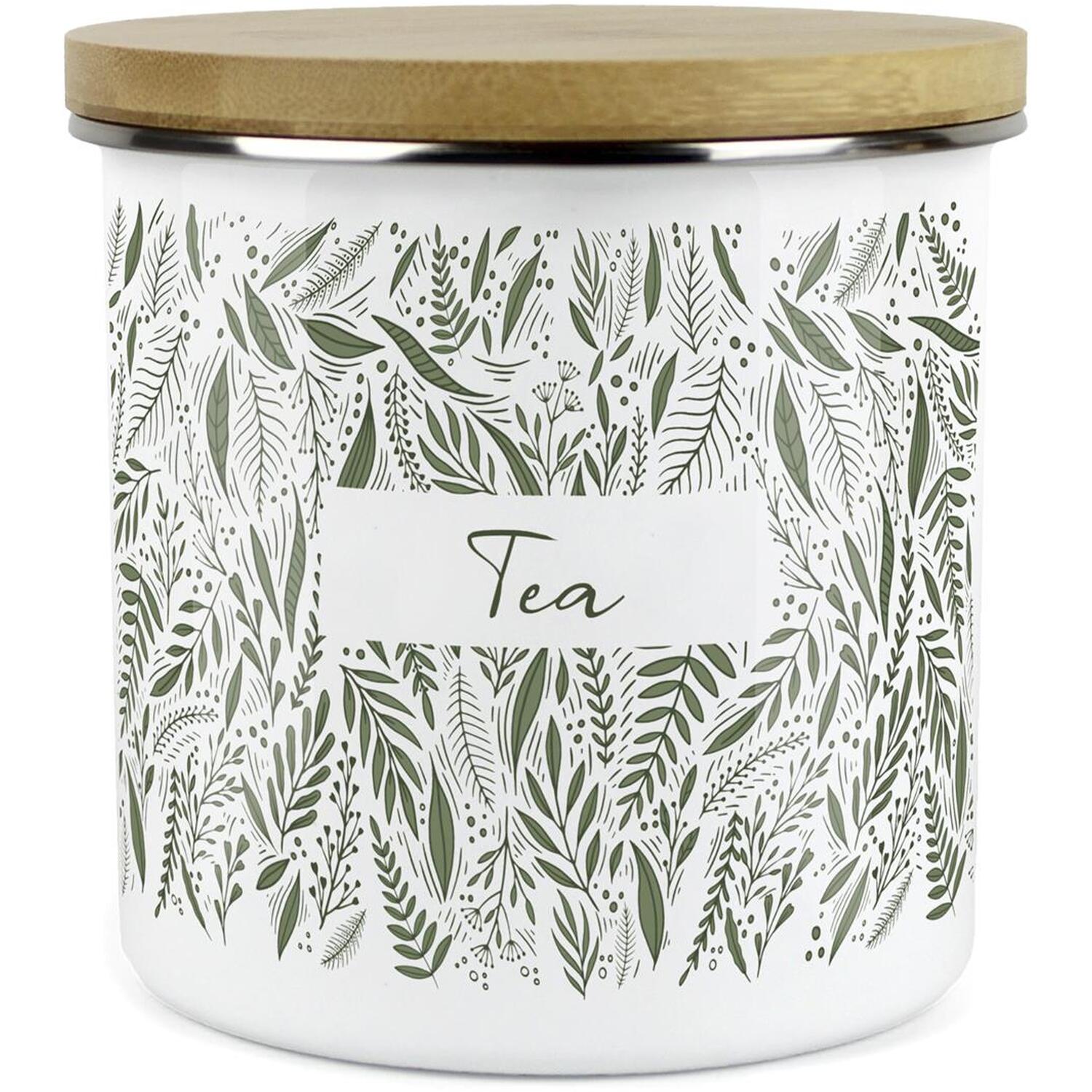 Purely Home Green Strawberry Thief Large Kitchen Storage Canister - White / Large