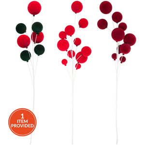Flocked Bauble Branch