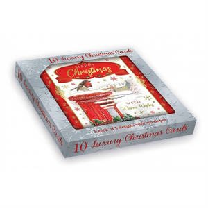 FestivePostbox&SnowSceneChristmasBoxedCards