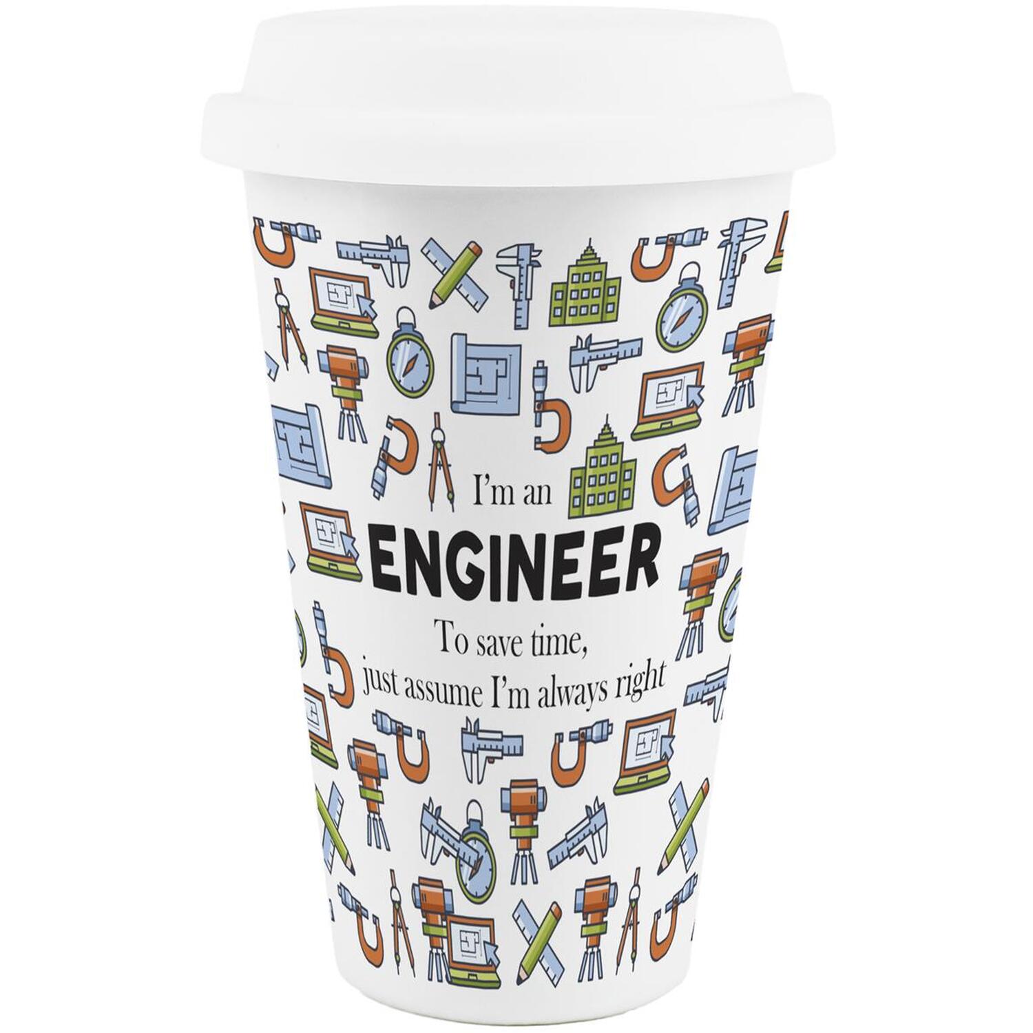 Image of Novelty Engineer Ceramic Travel Mug -&hellip;