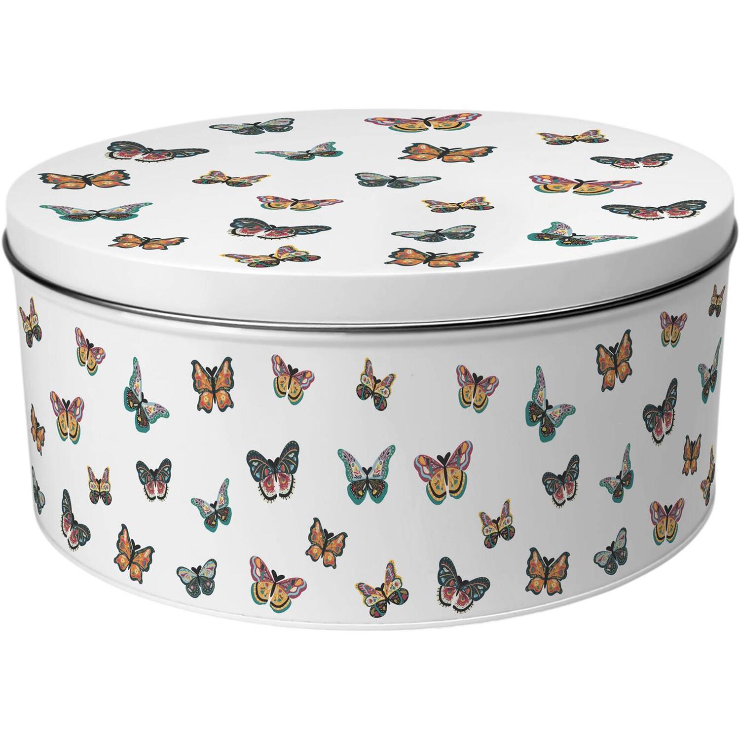 Image of Colourful Butterflies Large Cake Tin -&hellip;