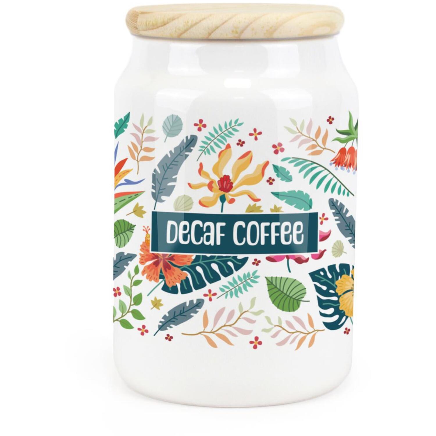 B&Q - Purely HomeTropical FlowersDecaf Coffee CanisterKitchen Storage Jar - Image 3