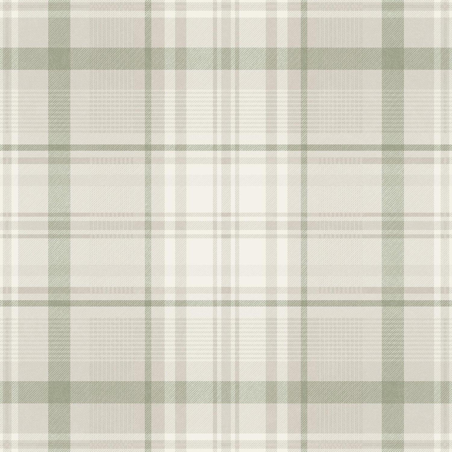 Sophie Laurence Green Check Tartan Paste The Wall Wallpaper 14181 - Green - Image 2