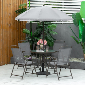 6 Piece Garden Dining Set with Umbrella