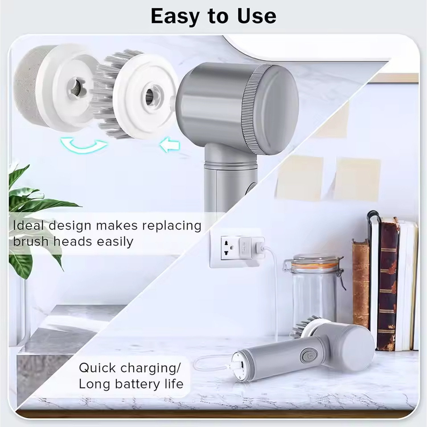 Image of Rechargeable Cordless Spin Scrubber Cleaner -&hellip;