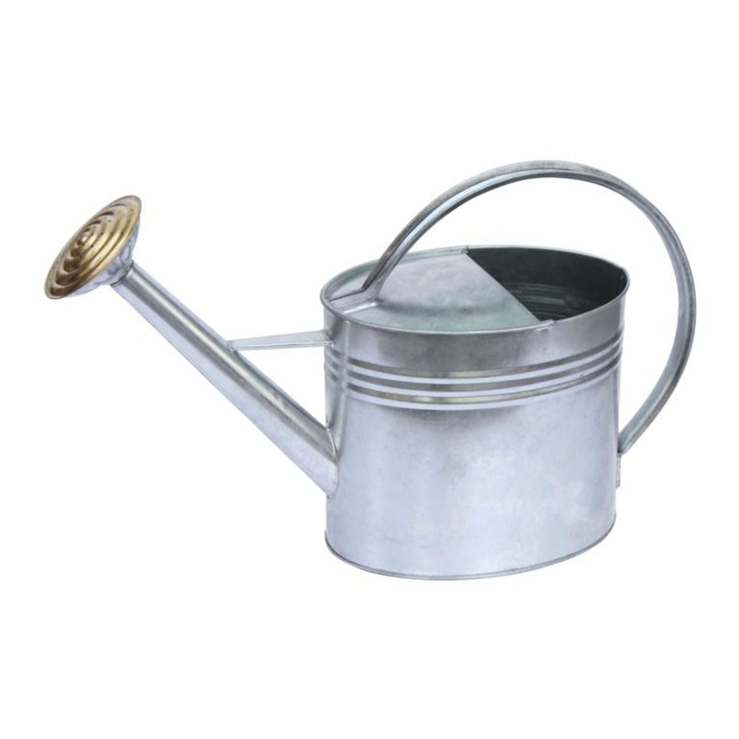 Ambassador Oval Galvanised Watering Can - Silver