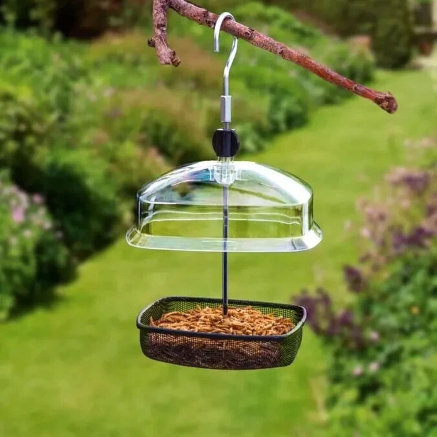Image of Hanging Bird Feeder - Black