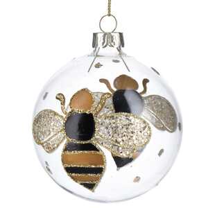 Bumble Bee Black and Gold Christmas Decoration
