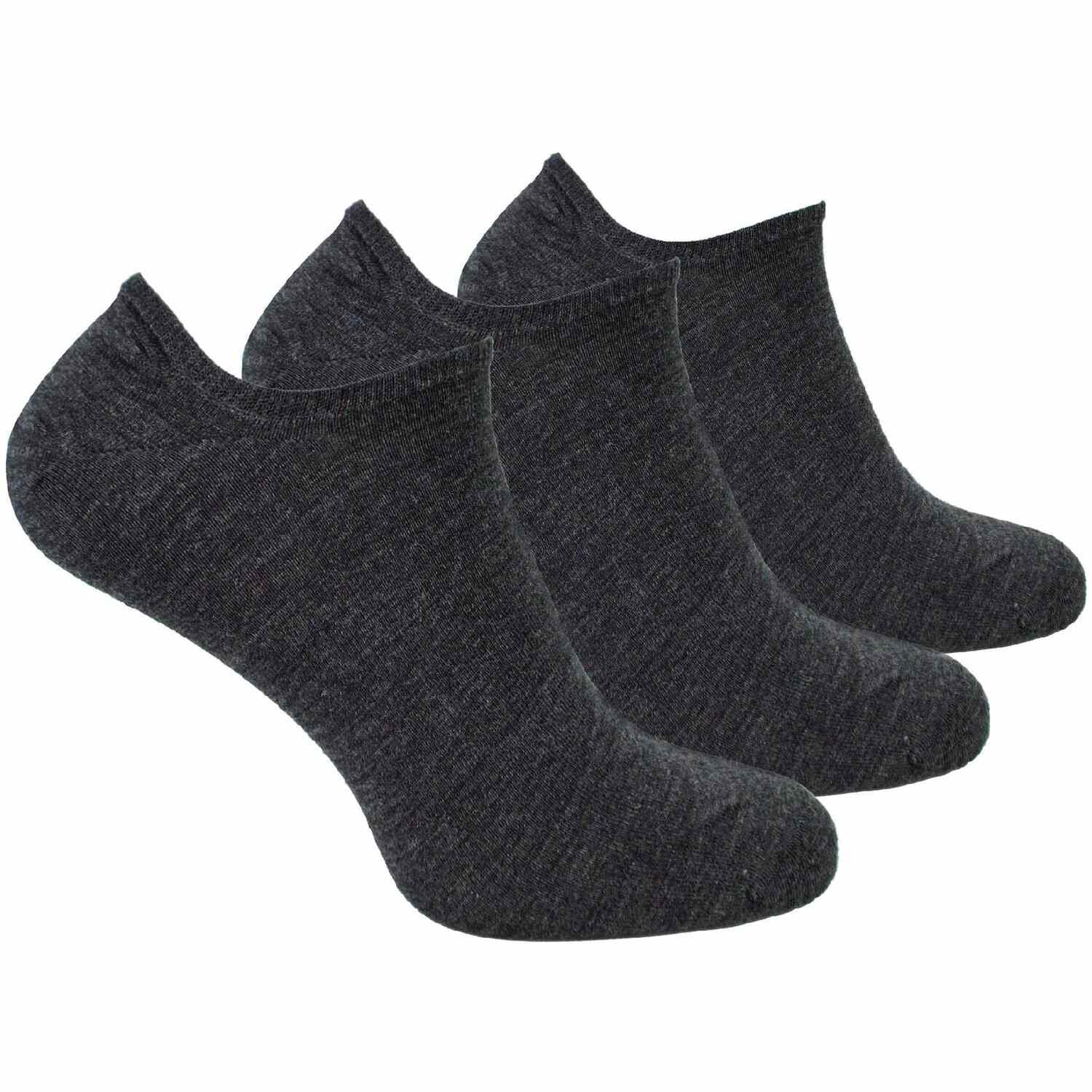 Steven 3 Pairs Mens Merino Wool Invisible Socks