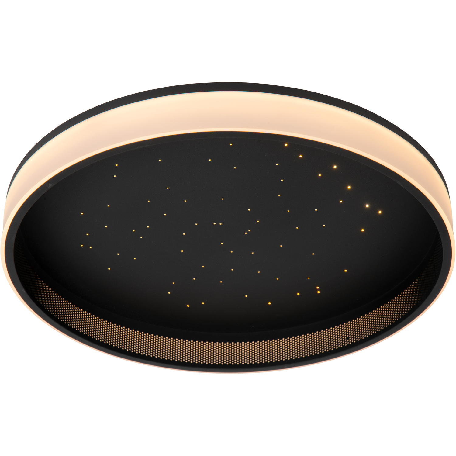 Lucide ESTREJA Flush Ceiling Light - 40 cm - Dimmable LED - Black Steel - Image 3