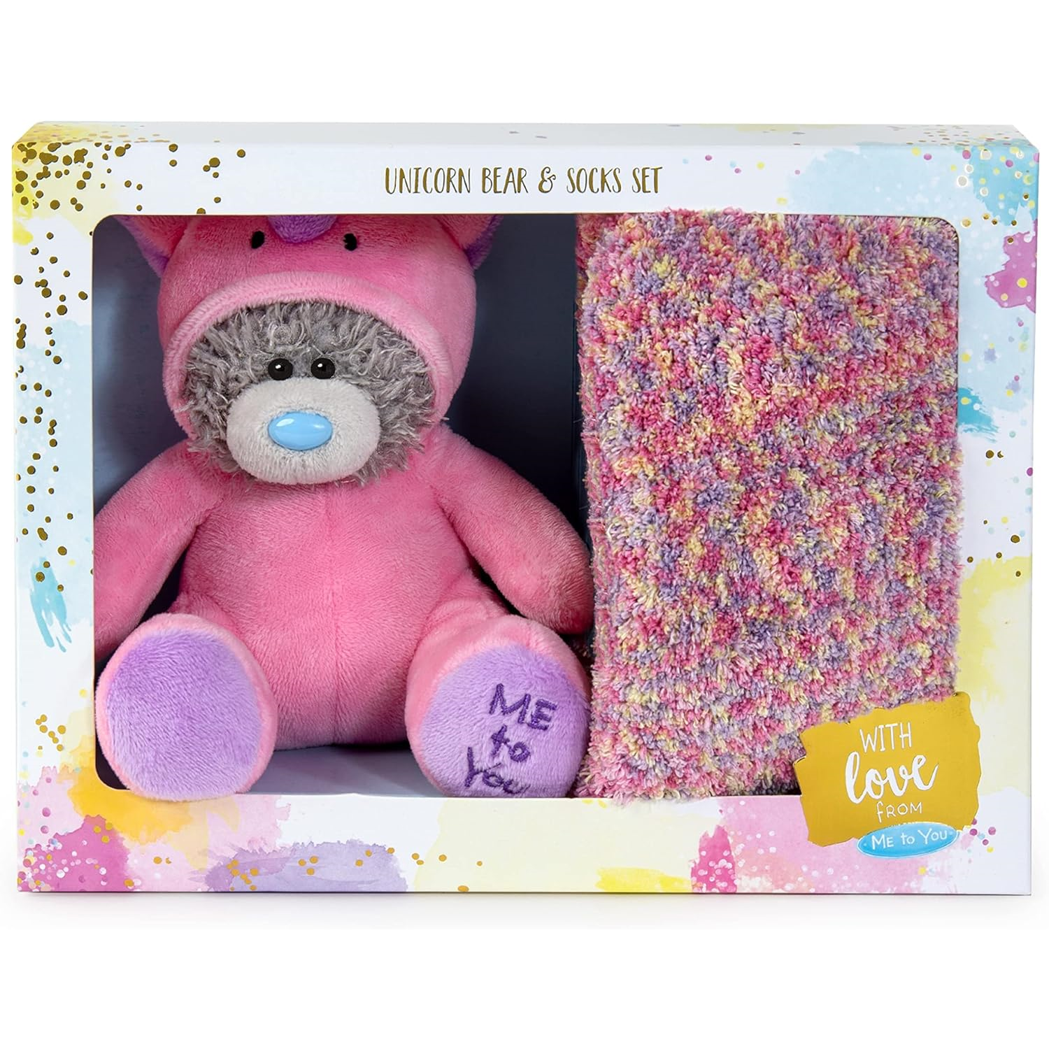 Me To You Unicorn Socks And Plush Set - Grey