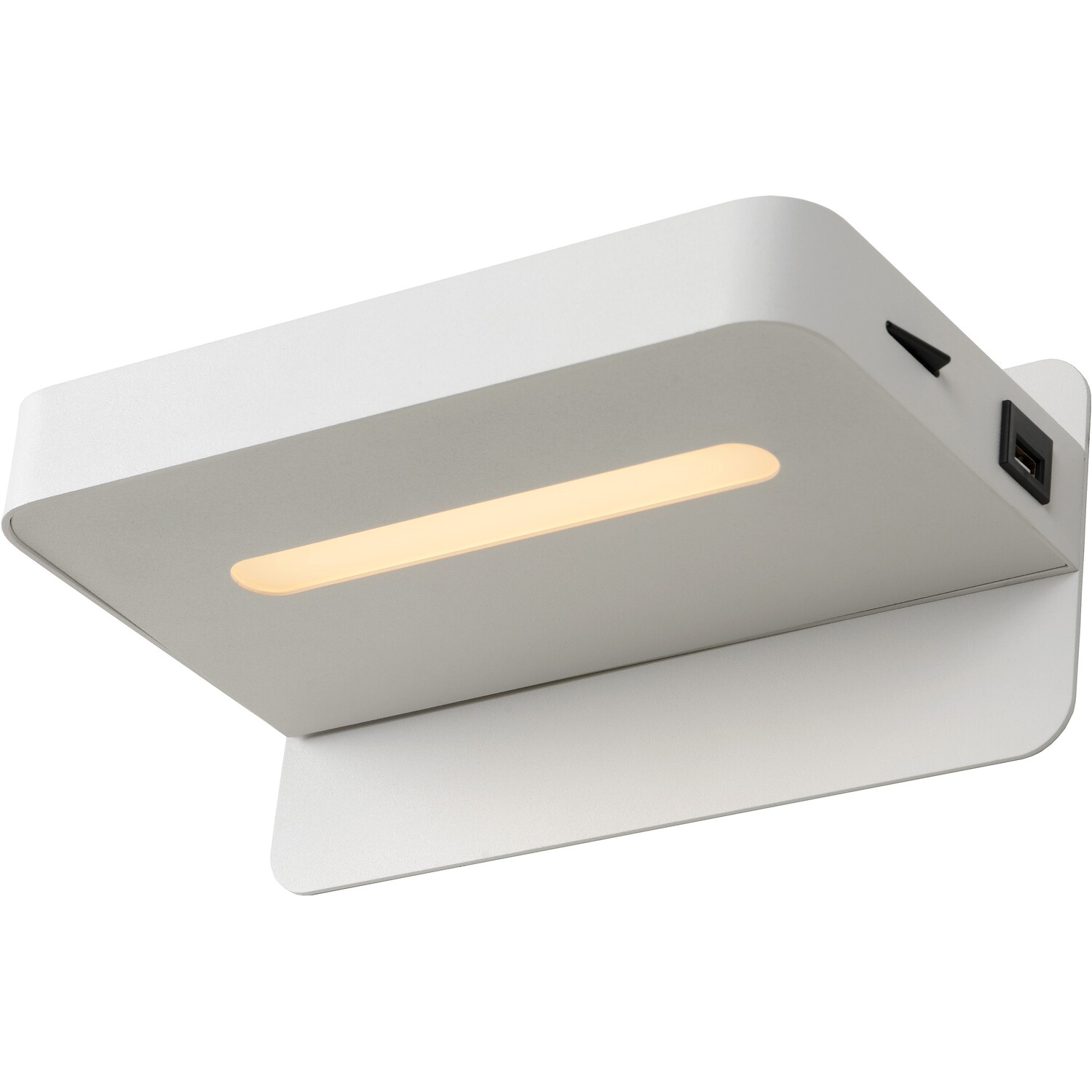 Atkin Modern Bedside Lamp - LED - 1x6W 3000K - With USB charging point - White - Image 2