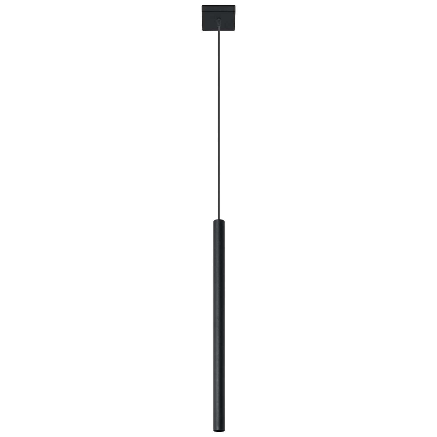 SOLLUX lighting Pastelo Ceiling Pendant Light with 1 Spotlight - Ceiling Light Living Room Pendant Light Dining Room Lamp - Kitchen Light Powder-Coated Steel in Black 8 x 8 x 100 cm - Image 4