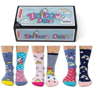 Girls Unicorn Novelty Socks - Size UK 12-5.5