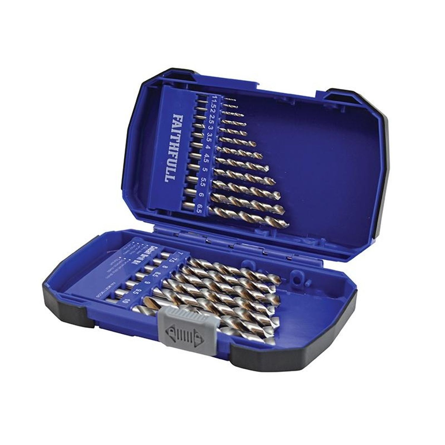 Faithfull Cobalt Hss Drill Set M35 1-10Mm 19 Piece A - Multi Colour