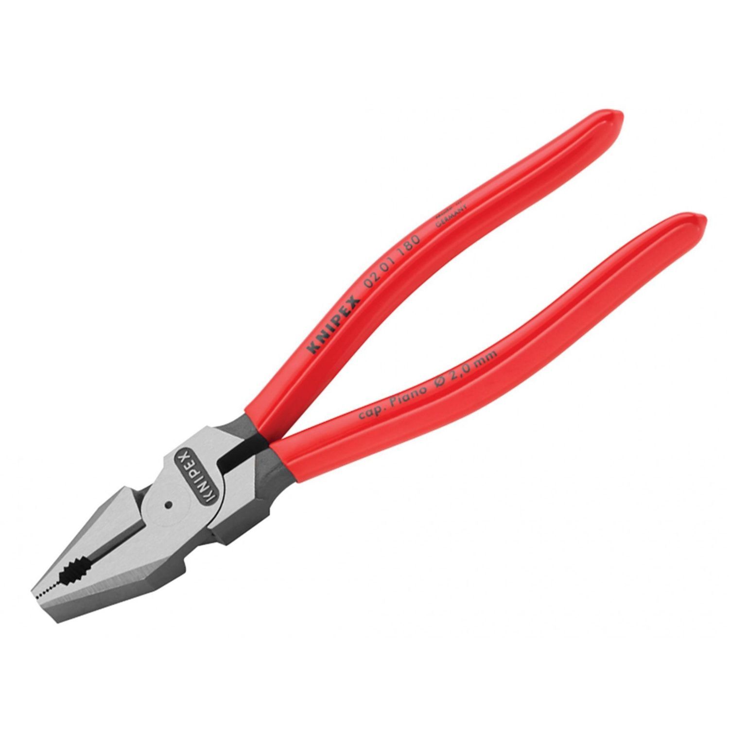 Knipex 02 01 Series High Leverage Combination Pliers, Plastic Coated Grip A - Multi Colour