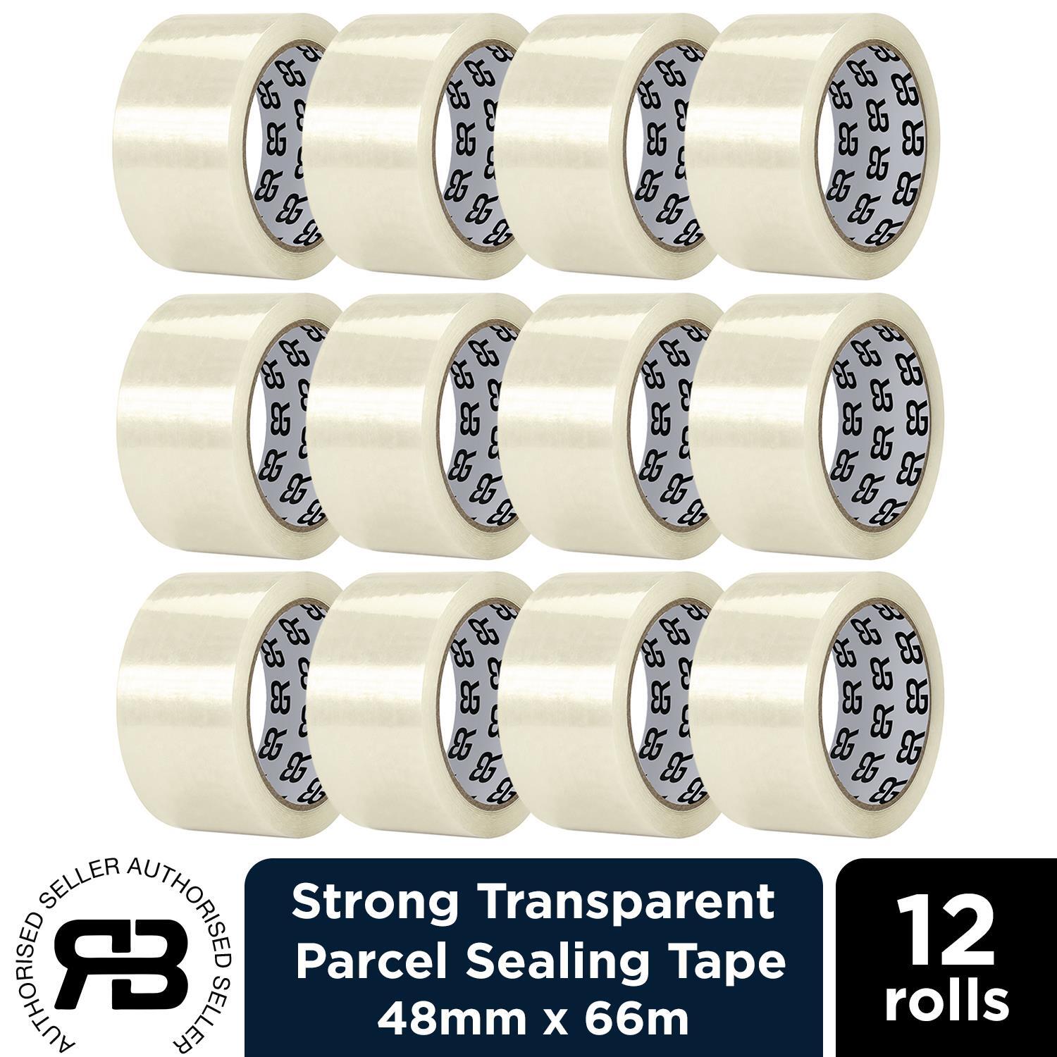 Clear Packing Tape 48mm x 66m Strong Parcel Box Tape, 12 Rolls - Image 6