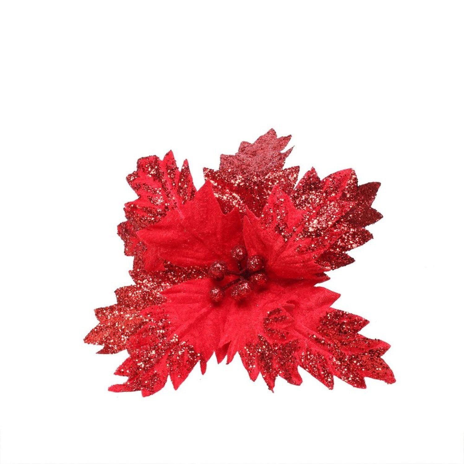 Kdmd Unisex Red Medium Poinsettia Pick 4 Pack - Image 2