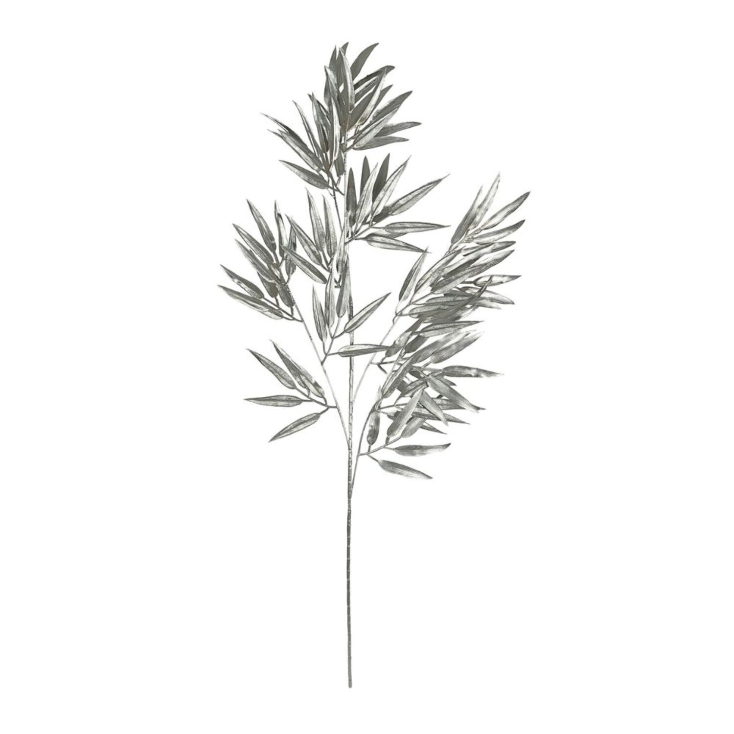  - Metallic Bamboo Leaf Stem 100Cm 3 PackSilver - Image 3