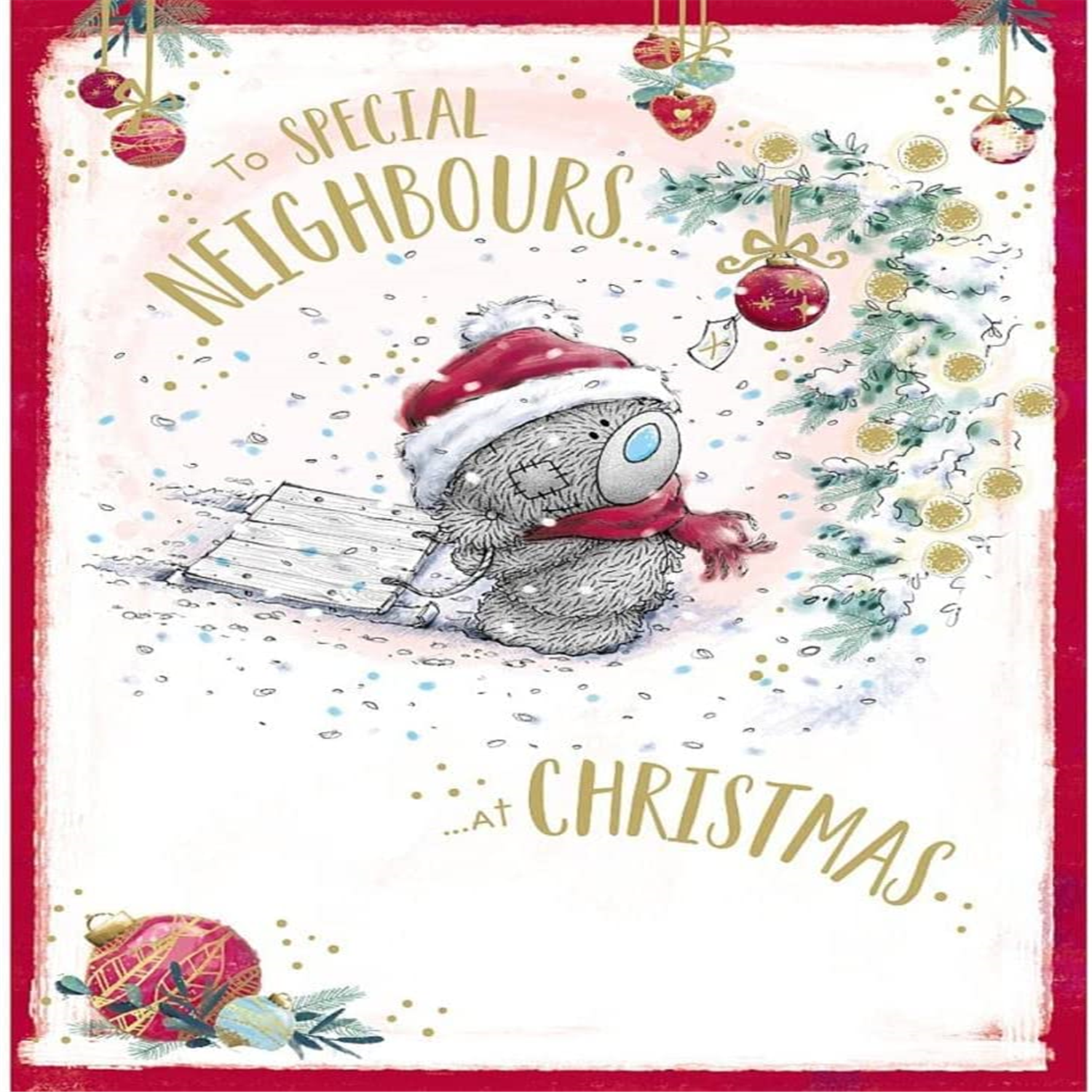 Bear With Sledge Special Neighbours Christmas Card - Image 2