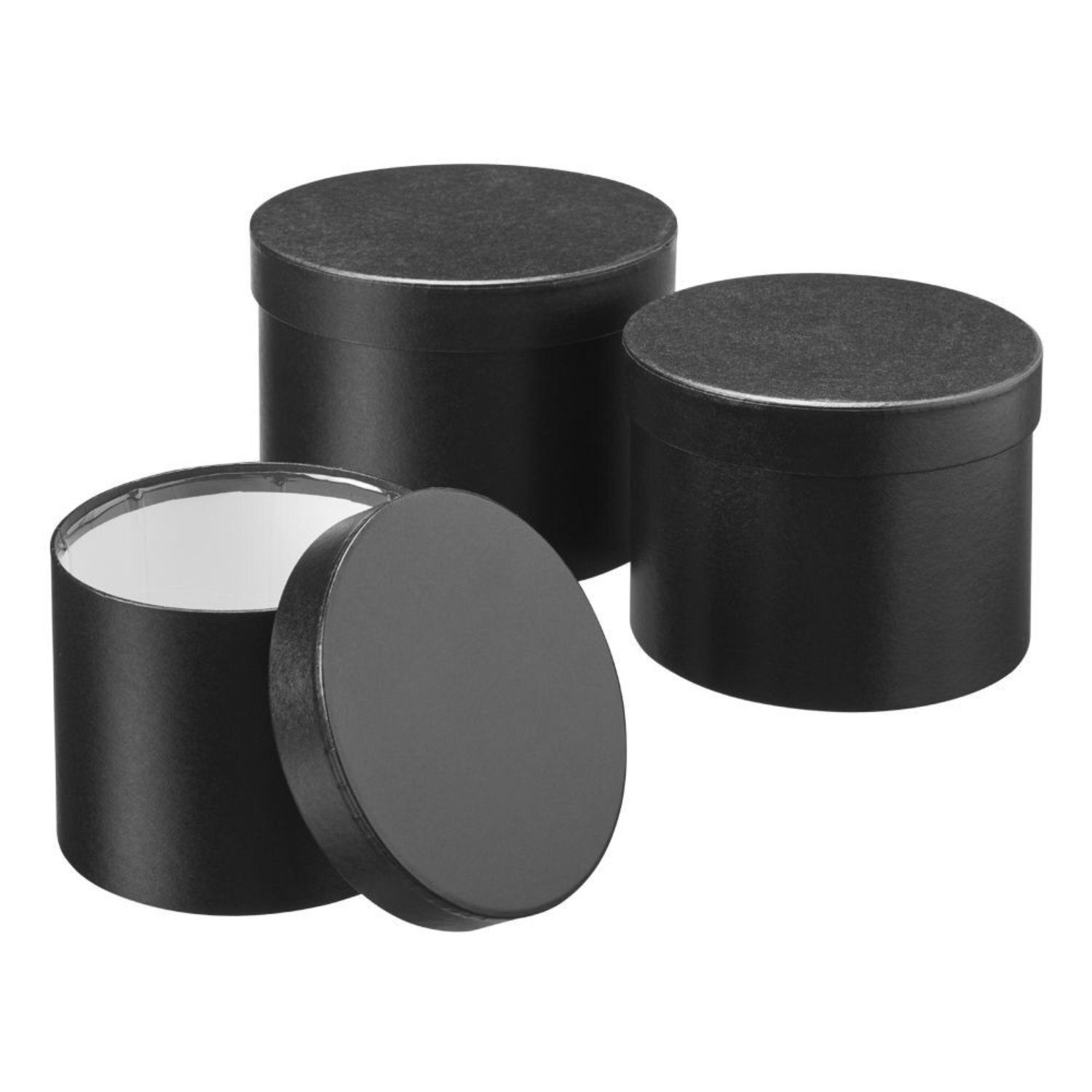 - Symphony Hat Boxes Set Of 3Black - Image 3