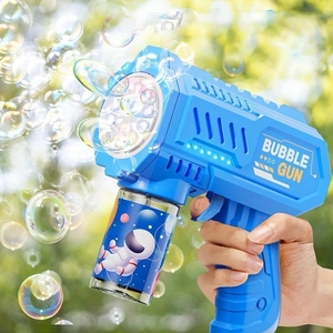 Dragodirect Bubble Machine LED Gun for Kids 10-Hole Automatic Bubble Maker
