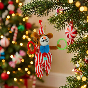 Wool Circus Tiger Hanging Decoration
