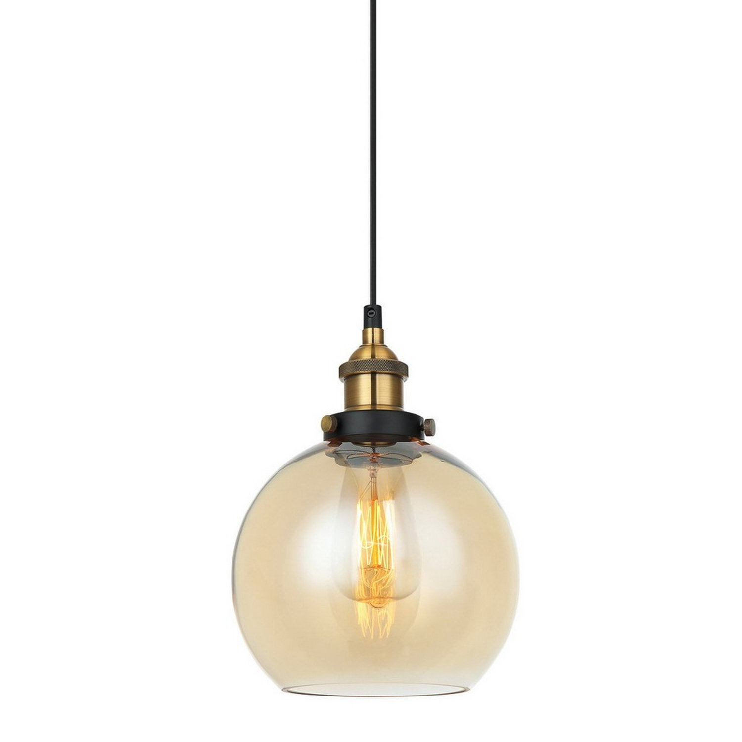 Italux Lighting Industrial Pendant Light Black K - Black