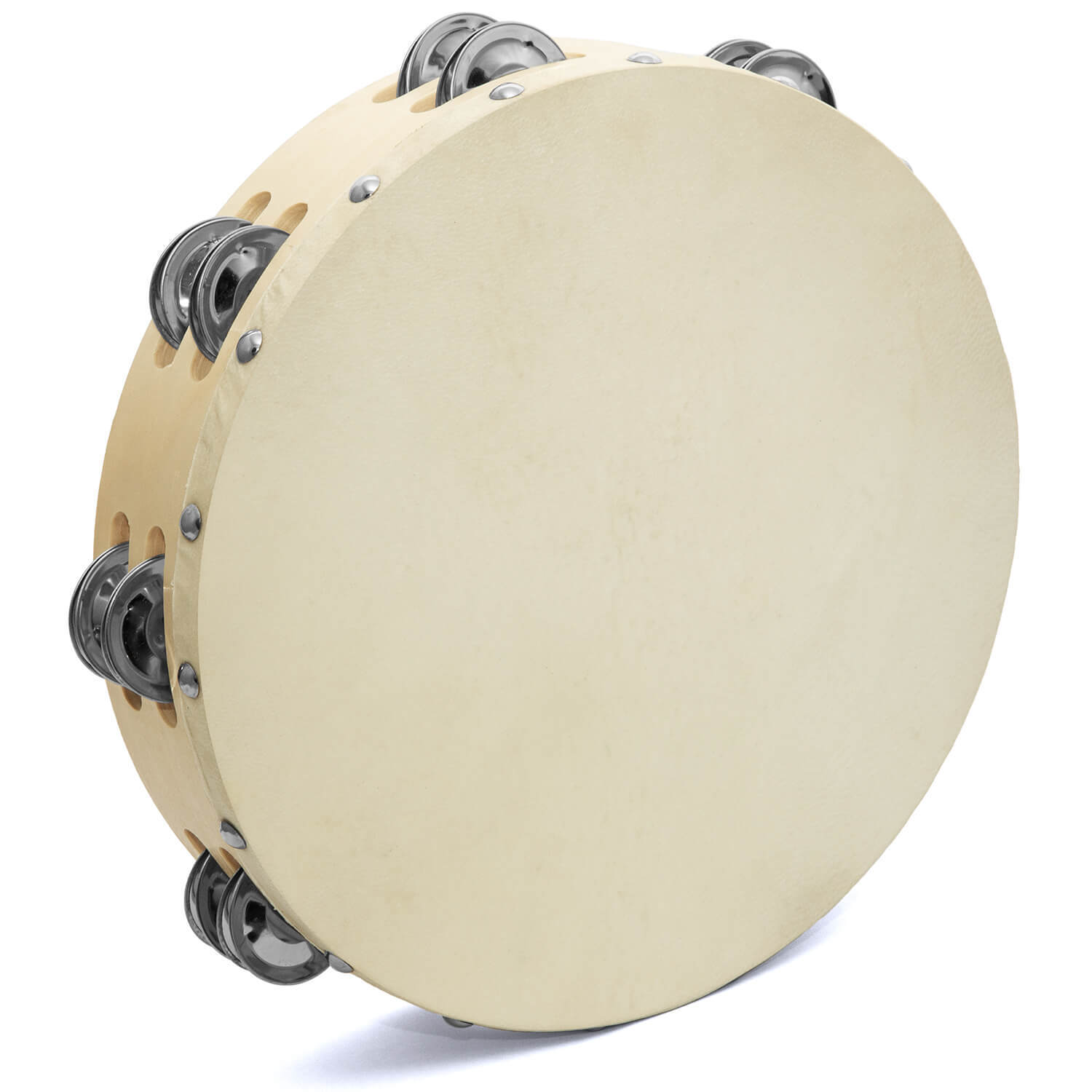 Tiger Music Double Row Wood Tambourine - Neutral
