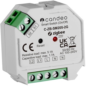 Zigbee - 2 Gang Switch Module (With Or Without Neutral)